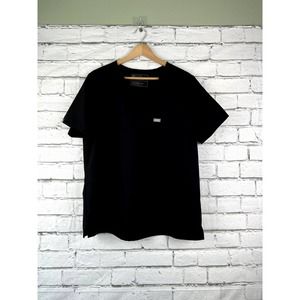 Figs Catarina One Pocket Technical Women's Scrub Top Sz Large Black FW1000